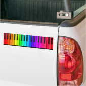 Rainbow Piano Keyboard-Bumpersticker Bumpersticker (Op Truck)