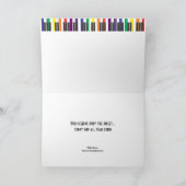 Rainbow Piano Keys Birthday Kaart (Binnen)