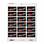 Rainbow Piano Keys Boekplaat Labels (Full Sheet)