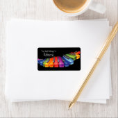 Rainbow Piano Keys Étiquette de plaque d'immatricu (En situation)