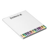 Rainbow Piano Keys Notitieblok (Schuin)