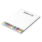 Rainbow Piano Keys Notitieblok (Gedraaid)