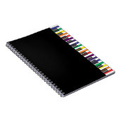 Rainbow Piano Keys Notitieboek (Rechterzijde)