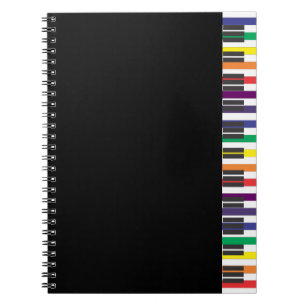 Rainbow Piano Keys Notitieboek