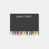 Rainbow Piano Keys op Black Post-it® Notes (Voorkant)