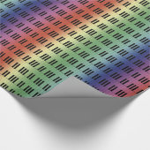 Rainbow Piano Keys Pattern Cadeaupapier (Hoek)