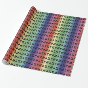 Rainbow Piano Keys Pattern Cadeaupapier