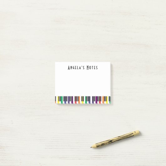 Rainbow Piano Keys Post-it® Notes (Op bureau)