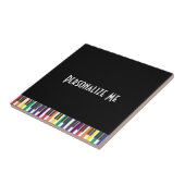 Rainbow Piano Keys Tegeltje (Zijkant)
