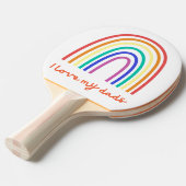 Rainbow Ping Pong Paddle Tafeltennisbatje (Voorkant Gekanteld)