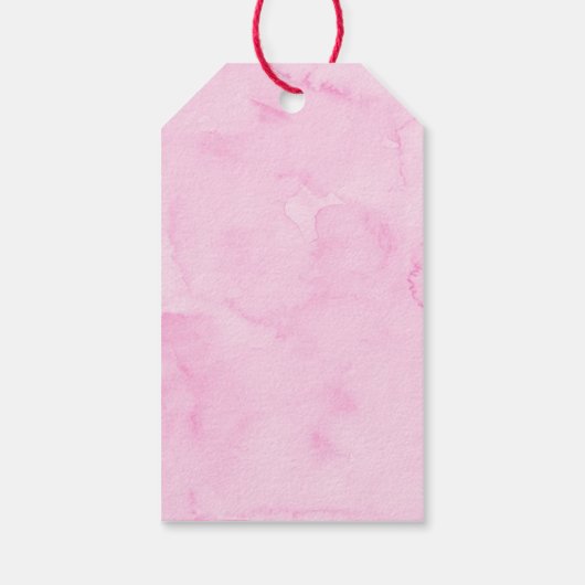 Rainbow Pink Gold Hearts Valentijnsdag Cadeaulabel (Achterkant)