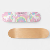 Rainbow Pink Unicorn skateboard (Horz)