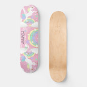 Rainbow Pink Unicorn skateboard (Recto)