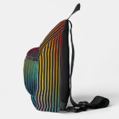 Rainbow Pinstripe digitale kunst Sling Bag (Rechts)