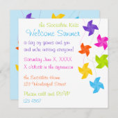 Rainbow Pinwheels hing gewoon uit. Kaart (Voorkant / Achterkant)