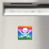 Rainbow Pirate Jolly Roger Magnet Magneet (Insitu (Vaatwasser))