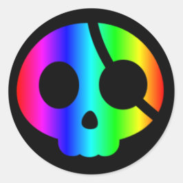 Rainbow Pirate Skull sticker