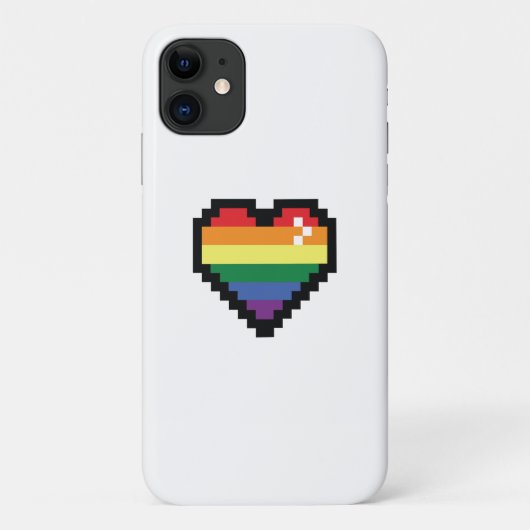 Rainbow Pixel Heart Case-Mate iPhone Case (Achterkant)