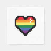 Rainbow Pixel Heart Servet (Voorkant)