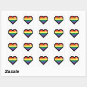 Rainbow Pixel Heart Vierkante Sticker (Vel)