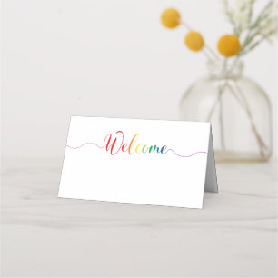 Rainbow Place Cards voor een homo- of lesbische br