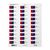 Rainbow Planets retourneren adreslabel Etiket (Full Sheet)