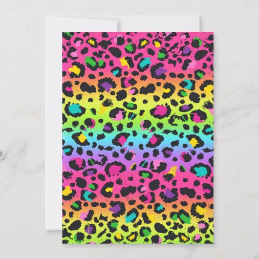 Rainbow Playground Anniversaire Fête Invitation (Dos)