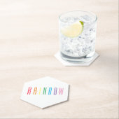 RAINBOW Pointy Hexagon Papier Onderzetters (Insitu)