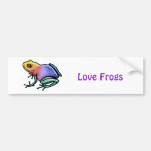 Rainbow Poison Dart Frog Bumpersticker