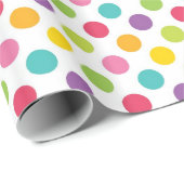 Rainbow Polka Dot Cadeaupapier (Rol Hoek)