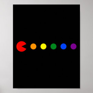 Rainbow Polka Dot Gay Pride Maand LGBTQ Ally Poster