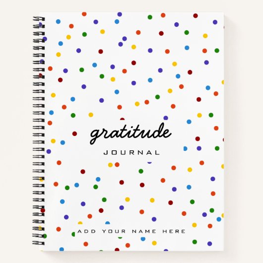 Rainbow Polka Dot gratitude Journal (Devant)