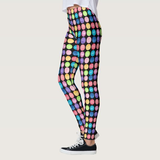 Rainbow Polka Dot Leggings - Cute (Links)