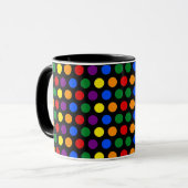 Rainbow Polka Dot Mok (Voorkant links)