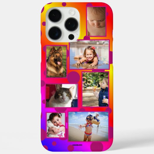 Rainbow Polka Dot Multi-photo Phone Case HAMbWG (Achterkant)
