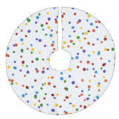 Rainbow Polka Dot Pattern White kleurful Imitatie Linnen Kerstboom Kleed (Voorkant)