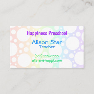 Rainbow Polka Dot Visitekaartjes