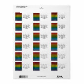 Rainbow Polka Dots Black Etiket (Full Sheet)