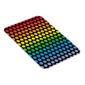 Rainbow Polka Dots Black Magneet (Rechterzijde)