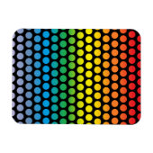 Rainbow Polka Dots Black Magneet (Horizontaal)