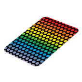 Rainbow Polka Dots Black Magneet (Linkerzijde)
