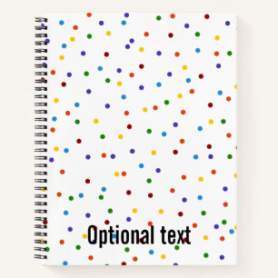 Rainbow Polka Dots Confetti Pattern Notitieboek