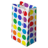 Rainbow Polka Dots Gift Bag Klein Cadeauzakje (Achterkant Gekanteld)