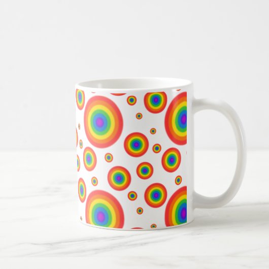 Rainbow Polka Dots Koffiemok (Rechts)