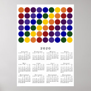 Rainbow Polka Dots LGBT Pride 2020-agenda Poster