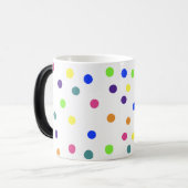 Rainbow Polka Dots Morphing Mok (Voorkant links)