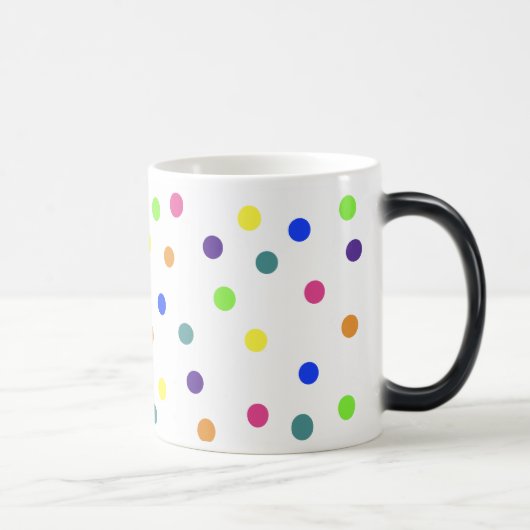 Rainbow Polka Dots Morphing Mok (Rechts)