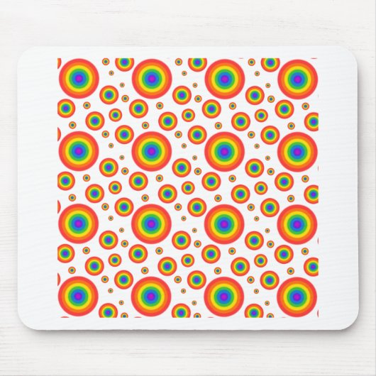 Rainbow Polka Dots Muismat (Voorkant)