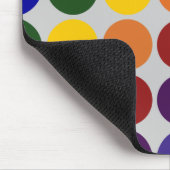 Rainbow Polka Dots on Grey Muismat (Hoek)