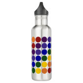 Rainbow Polka Dots on Grey Waterfles (Links)